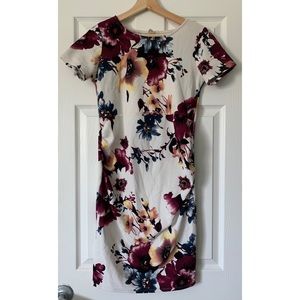 Knee-length Maternity Watercolour Floral Dress
